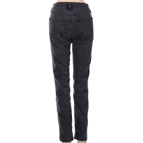 J Brand Jeans Black Gray Skinny Leg Cut Low Rise Waist Size 35 #427 - Picture 2 of 2